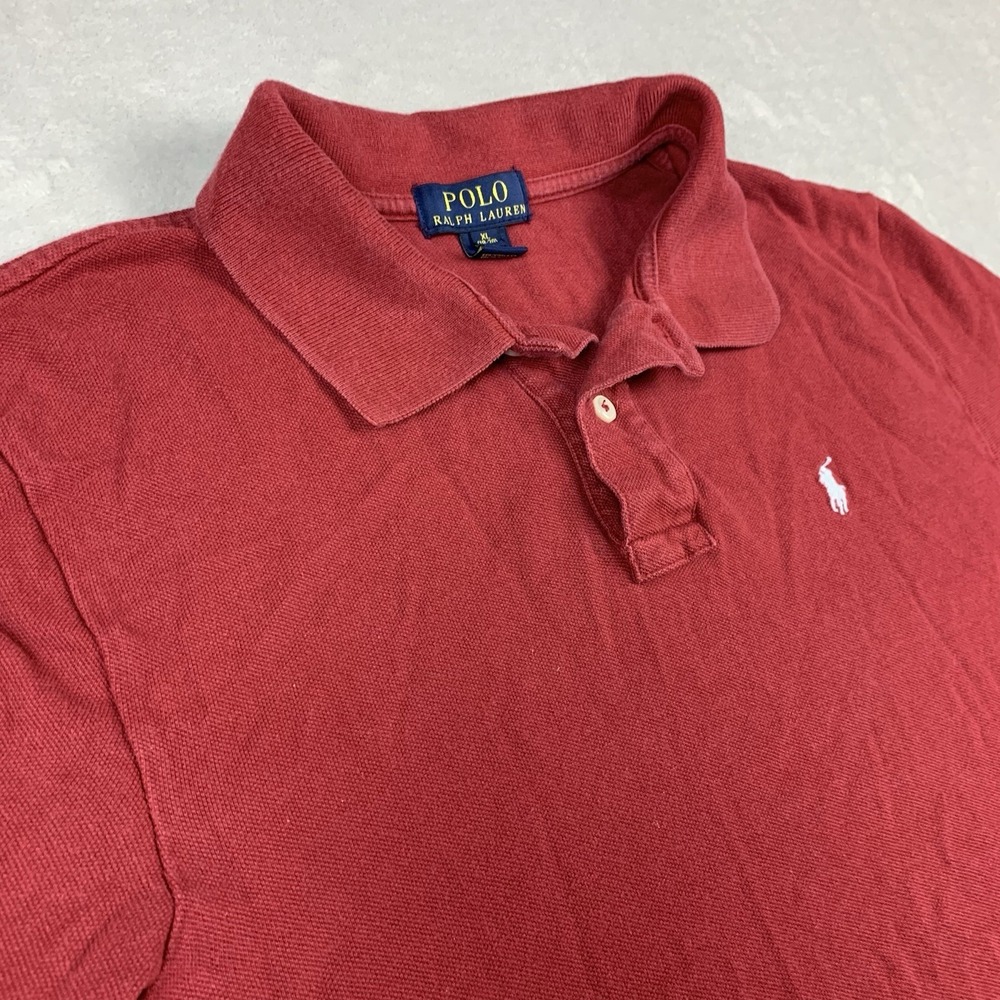 Polo Ralph Lauren Polo Shirt Youth XL 18-20 Crimson Short Sleeve Cotton Casual